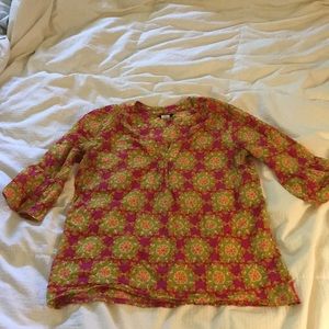 Beautiful Paisley 3/4 length sleeve shirt